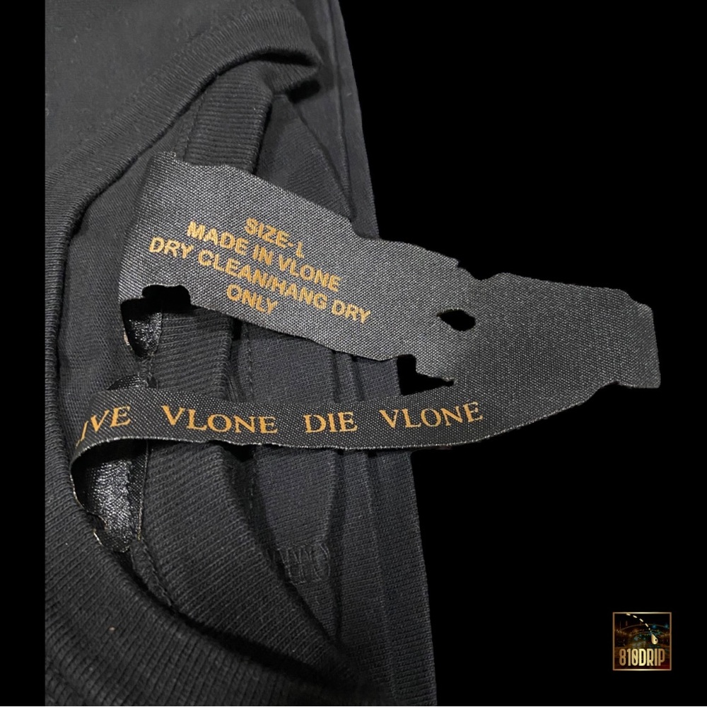Vlone Purple Staple Tee Black Authentic With Certilogo Tags - Picture 7 of 9